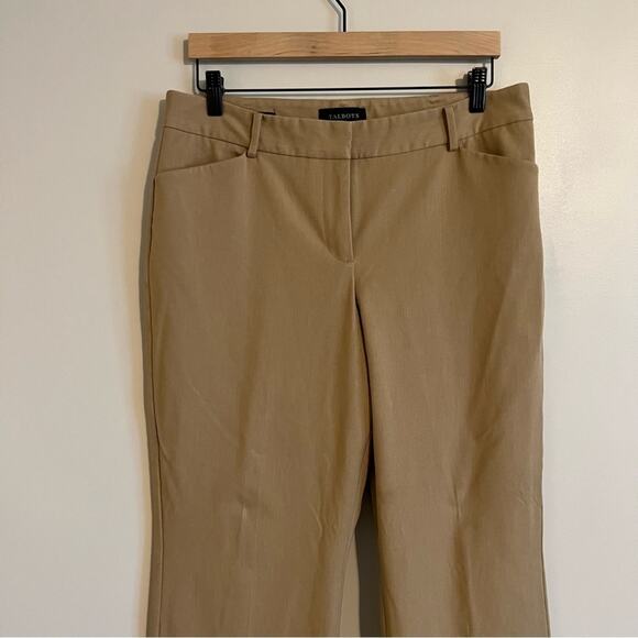 𝅺TALBOTS Khaki Dress Pants Trousers‎ Curvy Sz 10 - Picture 2 of 10